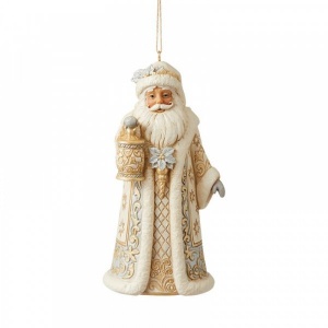 Jim Shore Heartwood Creek Holiday Lustre Santa Hanging Ornament