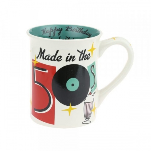 Made in the 50's Mug Retro Novelty Happy Birthday Coffee Mug Cup Gift Boxed