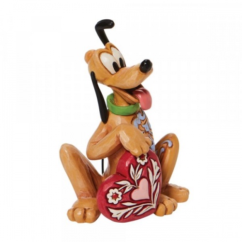 Disney Traditions Pluto Heart Mini Figurine