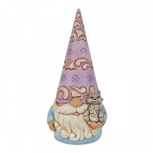 Jim Shore Heartwood Creek Gnome with Cat Figurine