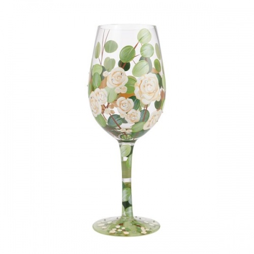 Lolita Bouquet in Bloom Wine Glass- Gift Boxed