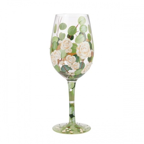 Lolita Bouquet in Bloom Wine Glass- Gift Boxed