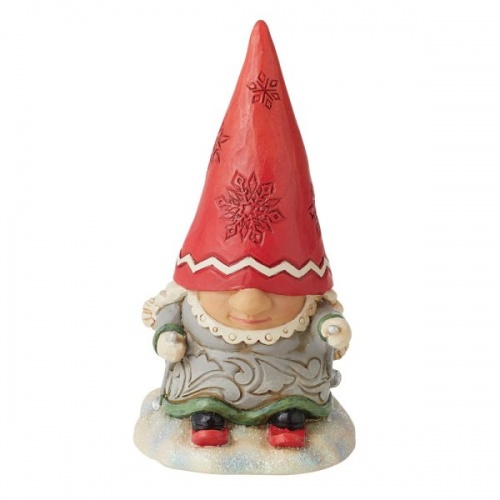 Jim Shore Heartwood Creek Gnome Skier with Braids Figurine
