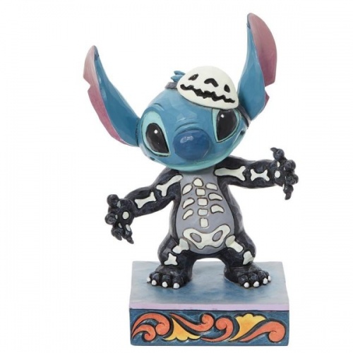 Disney Traditions Stitch Skeleton Glow in the Dark Halloween Figurine