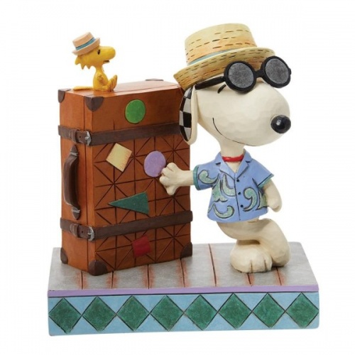 Jim Shore Peanuts Snoopy and Woodstock Vacation Figurine
