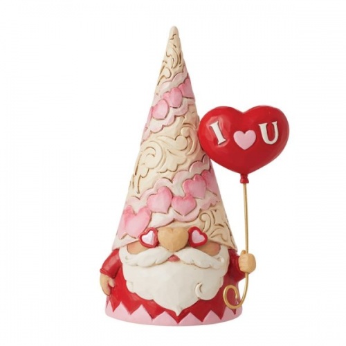 Jim Shore Heartwood Creek Gnome with I Love You Heart Balloon Figurine