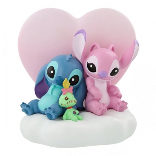 Disney Showcase Light up Stitch and Angel Scene