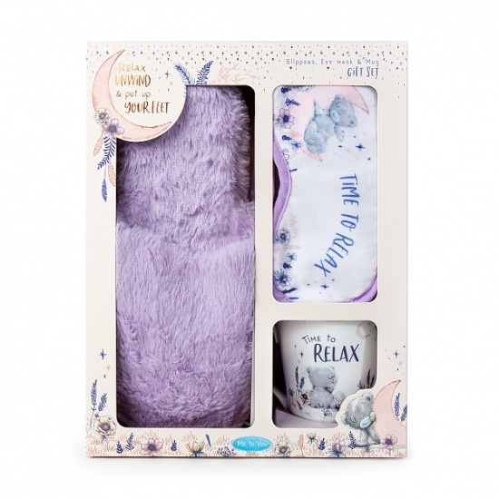 Me To You Tatty Teddy Slippers, Eye Mask & Mug Gift Set