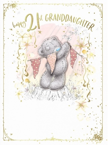 Me to You Happy 21st Granddaughter Birthday Card Large Card