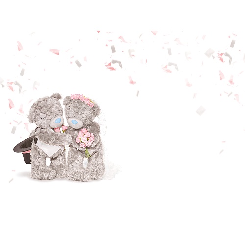 Me to You To the Happy Couple Wedding Day Card 3D Tatty Teddy