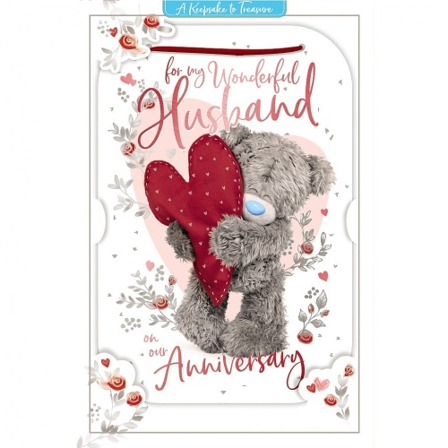 Me to You My Wonderful Husband Wedding Anniversary Card Tatty Teddy