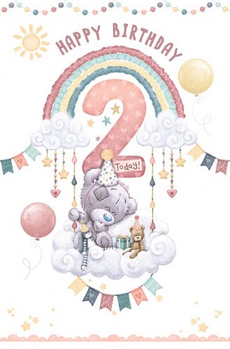 Me To You 2nd Birthday Girl Tiny Tatty Teddy Birthday Card