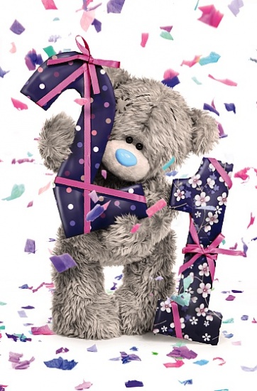 Me to You Tatty Teddy 21st Birthday Greetings Card