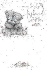 Me to You Tatty Teddy Lovely Husband Anniversary Greetings Card  Inside card