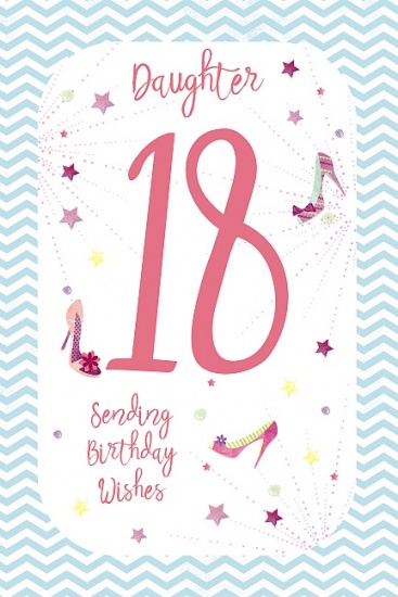 18th Birthday Daughter Card - Greetings Card