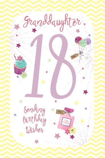 18th Birthday Granddaughter Card - Greetings Card