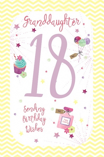 18th Birthday Granddaughter Card - Greetings Card