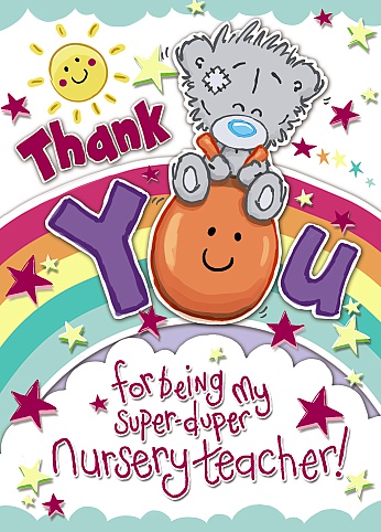 Me To You Thank You Nursery Teacher Greetings Card