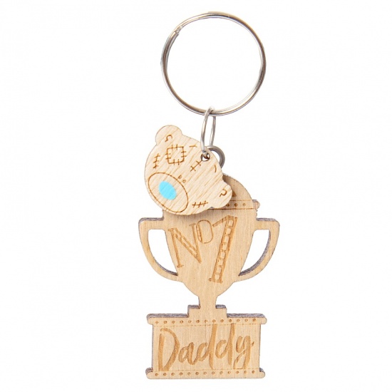 No 1 Daddy Wooden Key Ring - Me To You