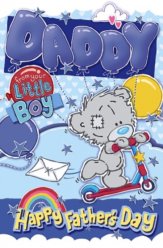 Me To You Daddy From Your Little Boy Bear on Scooter Tatty Teddy Father's Day Card