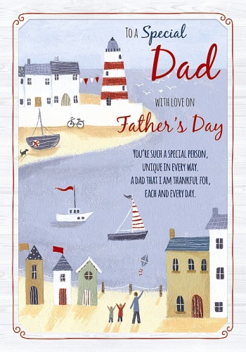 To a Special Dad - Love on Father's Day Card Boats Harbour