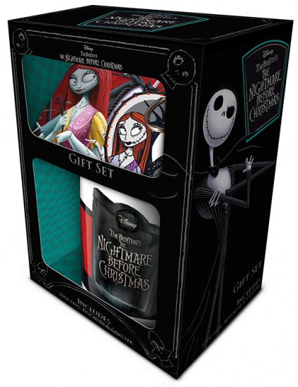 Nightmare Before Christmas Jack & Sally Mug, Coaster and Keyring Gift Set