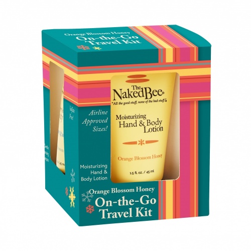 The Naked Bee Orange Blossom Honey On-The-Go Travel Kit Christmas Edition