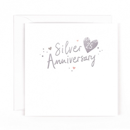 25th Silver Anniversary Greeting Card - Wedding Anniversary