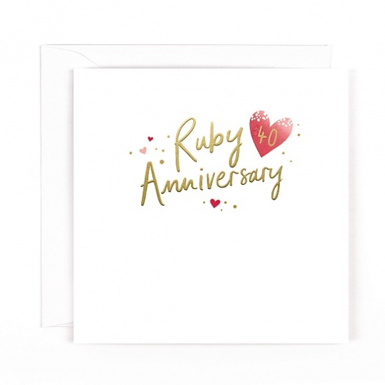 40th Ruby Anniversary Greeting Card - Wedding Anniversary