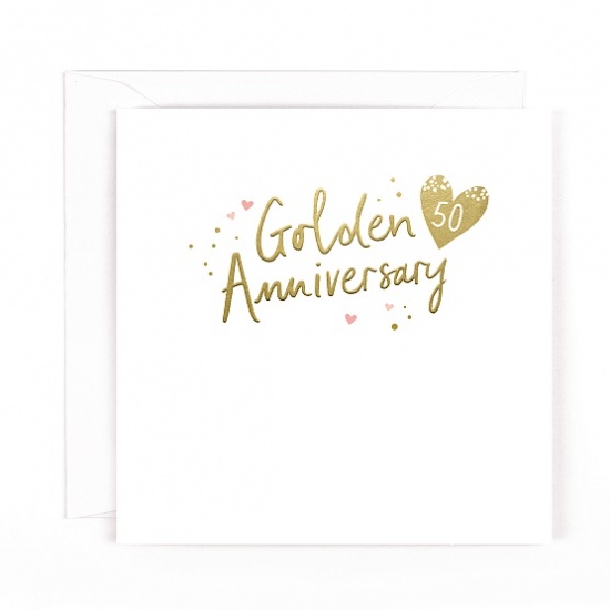 50th Gold Anniversary Greeting Card - Wedding Anniversary