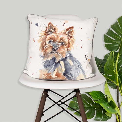 Yorkshire Terrier Cushion - Pre-Filled Cushion Pillow