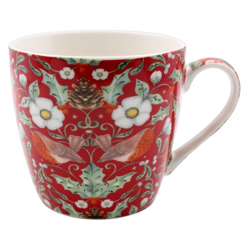 William Morris Christmas Berry Thief Breakfast Mug Gift Boxed