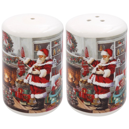 Christmas Santa Salt and Pepper Set Gift Boxed