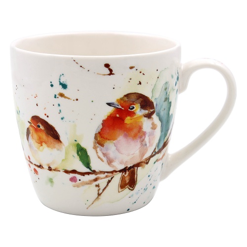 Winter Robins Breakfast Mug Gift Boxed