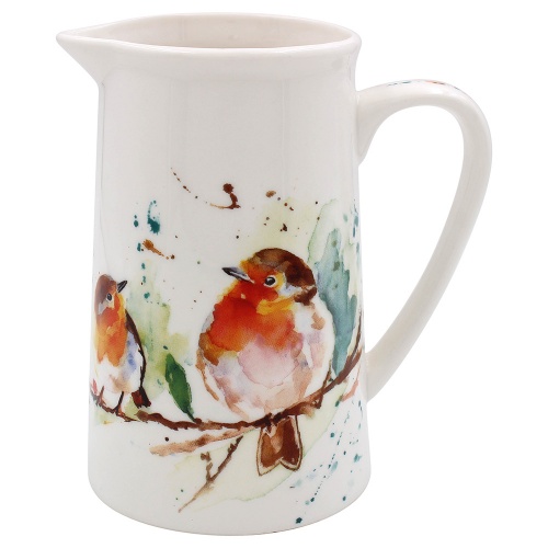 Winter Robins Fine China Milk Jug Festive Robin Gift Boxed