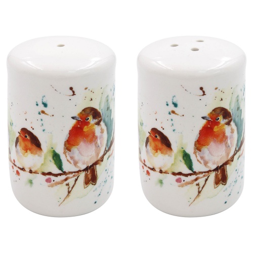 Winter Robins Salt and Pepper Set - Gift Boxed