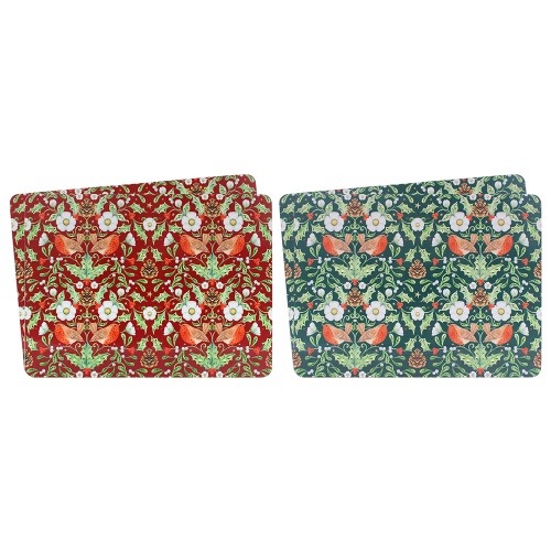 Christmas Berry Thief Set Of 4 Placemats