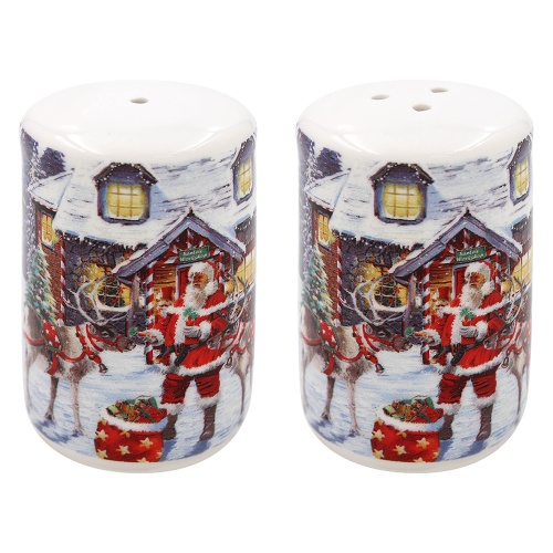 Santa and Christmas Tree Salt and Pepper Set