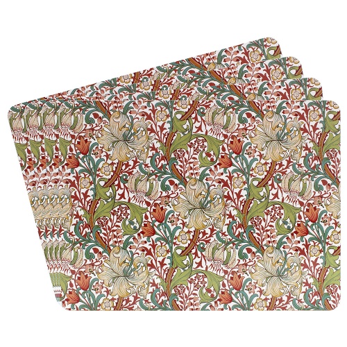 William Morris Golden Lily Floral Set Of 4 Placemats
