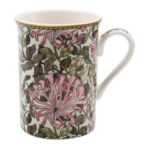 William Morris Honeysuckle Pink Beautiful Floral Fine China Mug