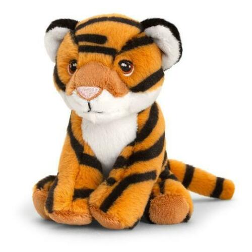Keel Toys Keeleco 12cm Eco-Friendly Collectible Wild Animals Tiger Soft Toy Plush