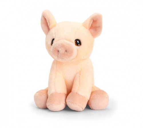 Keel Toys Keeleco 12cm Eco-Friendly Collectible Farm Animals Pig Soft Toy Plush