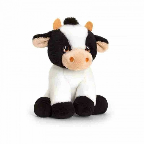 Keel Toys Keeleco 12cm Eco-Friendly Collectible Farm Animals Cow Soft Toy Plush