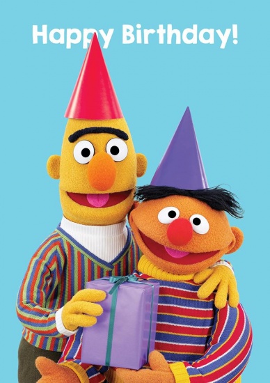 Sesame Street Bert and Ernie Happy Birthday - Greeting Card
