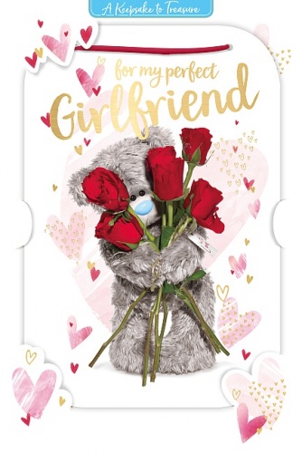 Me to You Tatty Teddy - My Perfect Girlfriend Valentines Day Card - 3D effect