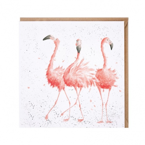 Wrendale Designs Pink Ladies Flamingo Greeting Card