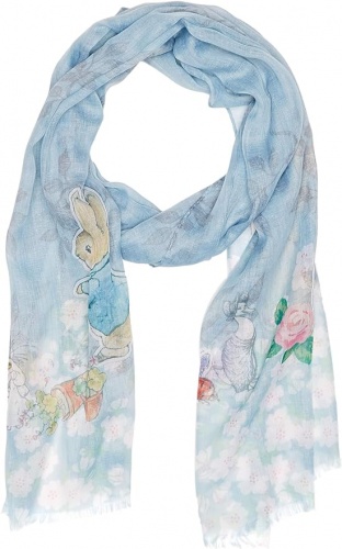 Beatrix Potter Peter Rabbit Scarf Original Illustrations Blue Classic Scarf