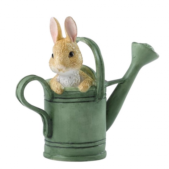 Beatrix Potter Peter Rabbit in Watering Can Mini Figurine / Ornament