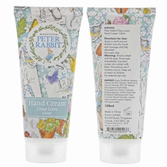 Beatrix Potter Peter Rabbit Clean Linen Hand Cream 100ml