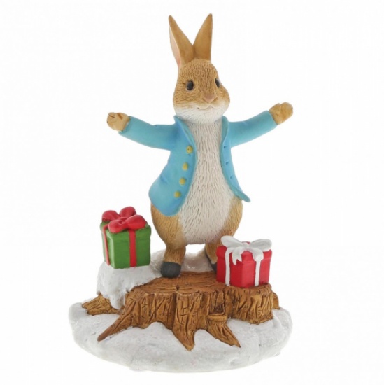 Beatrix Potter Peter Rabbit With Presents Figurine Ornament